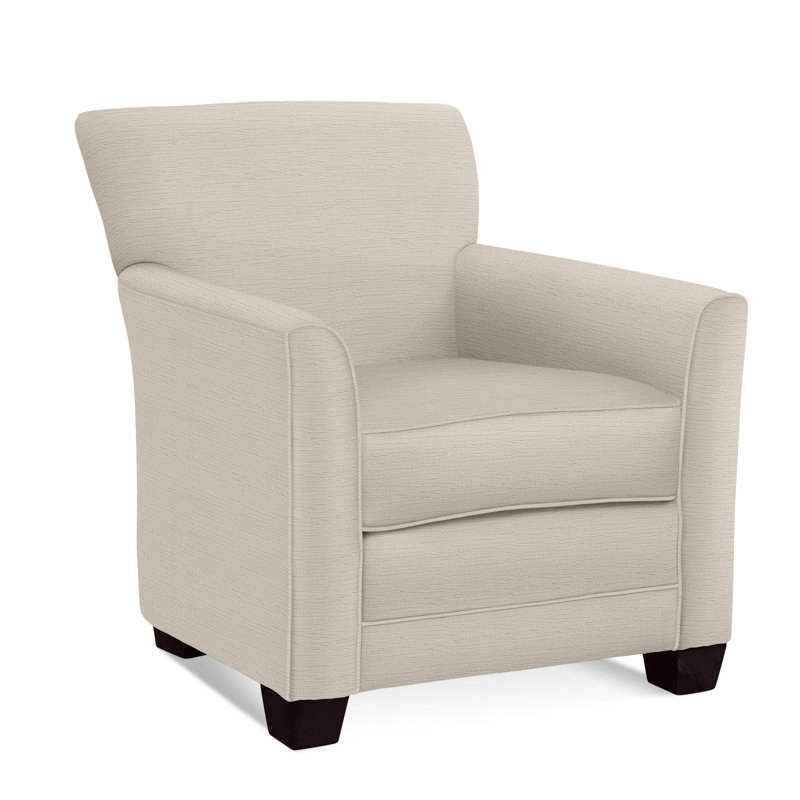 Buckley Armchair, Java Finish, Elite Ivory; 0321-91