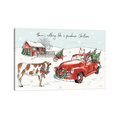 Holiday On The Farm Ii - Believe by Anne Tavoletti - Wrapped Canvas Print