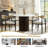 Velora 5-Pieces Faux Marble and Wood Dining Table Set with Boucle Chairs, White-1692833131-1692833135-1692833132