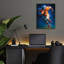 Art mural en verre, 12 po x 16 po «American Fotball Legend 2» par Ann Klee