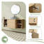 Ensemble de meuble-lavabo mural simple 48 po avec plateau en pierre reconstituée et portes à fermeture en douceur 48 po