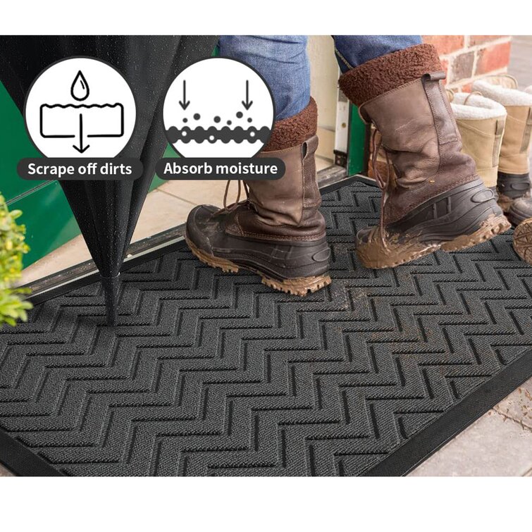 Latitude Run® Wendela Non-Slip Chevron Outdoor Doormat