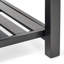 Table basse avec repose-pieds avec rangement, repose-pieds carré avec rangement et support inférieur, table basse rembourrée et rembourrée pour le salon