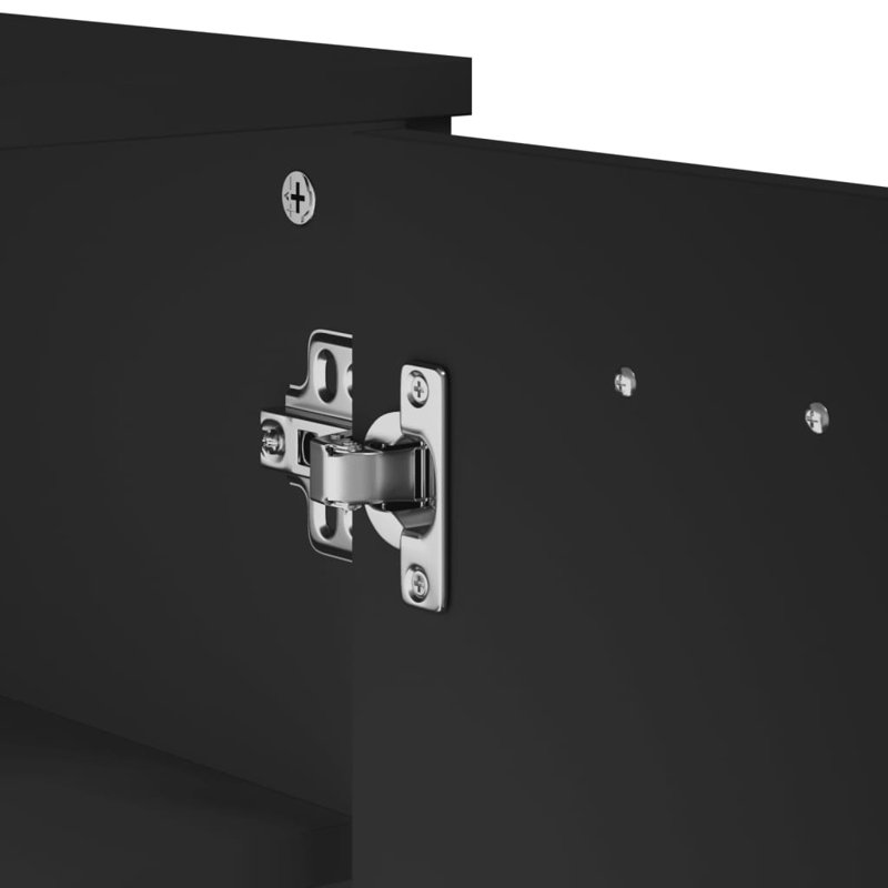 10 Pair Shoe Storage Cabinet, Black