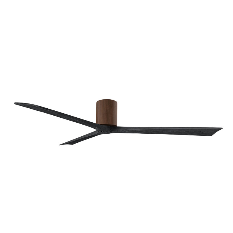Ventilateur de plafond à 3 pales Olivier, Noyer, Noir mat, 72"