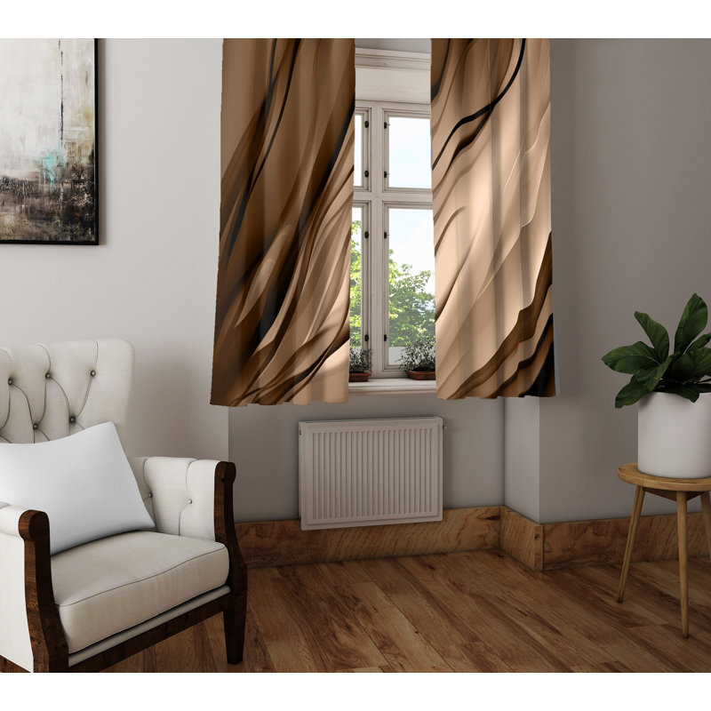 Paire de rideaux semi-transparents Desseray, L 56 po x L 78 po