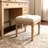 Small Padded Bench, Square Upholstered Rustic Ottoman Bench, Vanity Stools For Bedroom