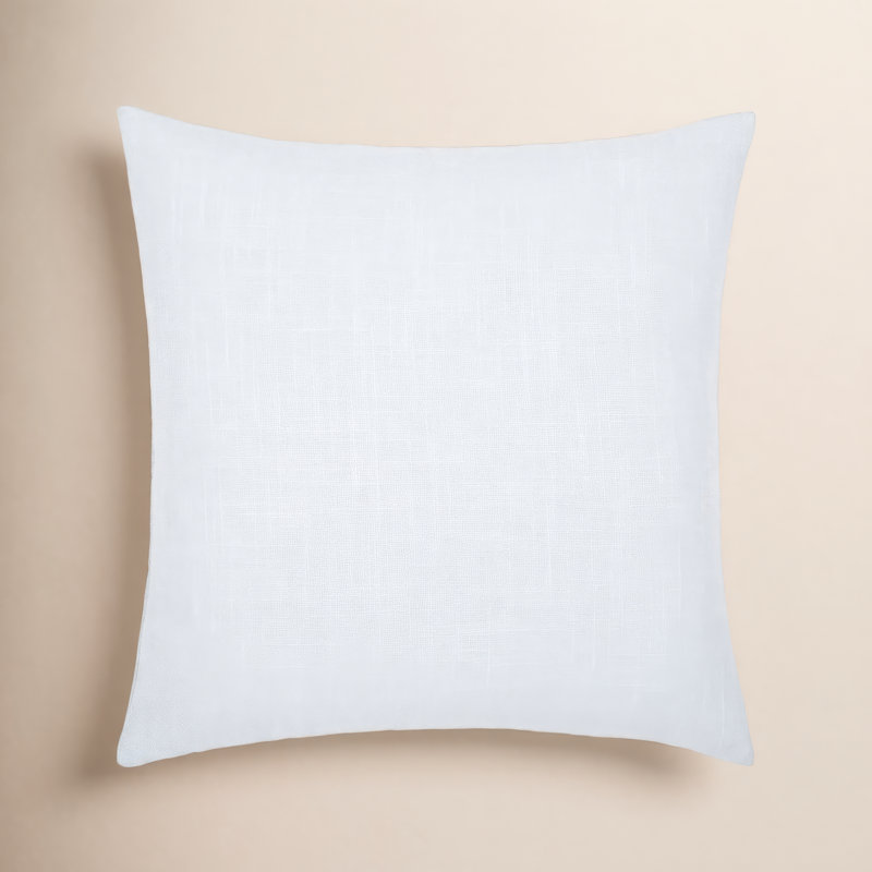 Housse de coussin décoratif DecAT, 22 po x 22 po, Bleu pâle / moutarde / rose poussiéreux, Polyester