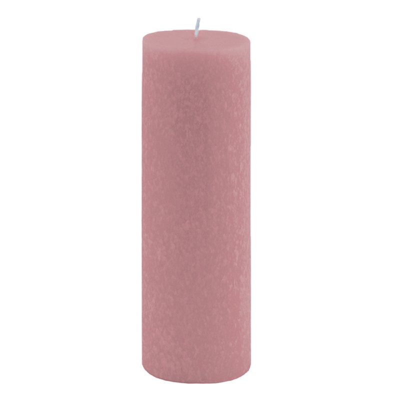 Bougie colonne non parfumée Timberline, H 9 po x l 3 po x P 3 po, Vieux rose