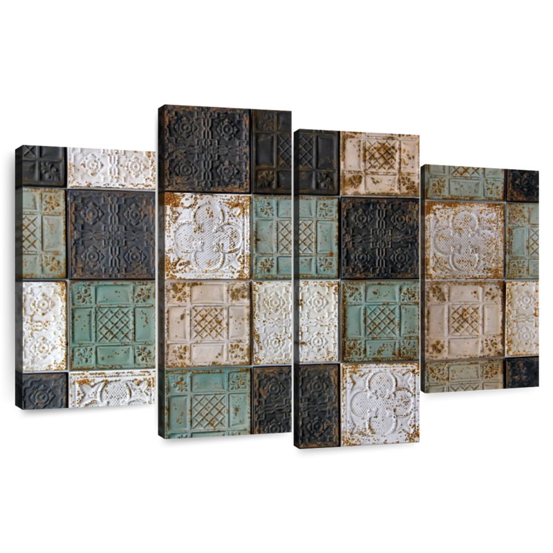 Lilie Old Ceiling Tiles, 48" H x 75" W