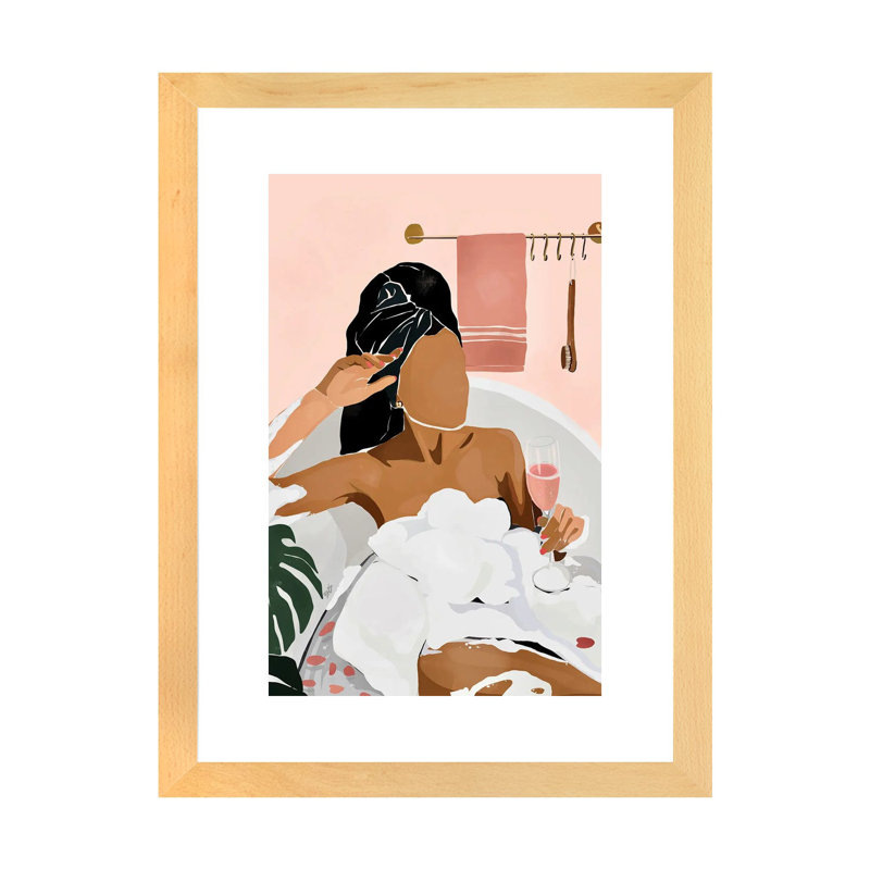 Unwind by Bria Nicole - Print, 24" H x 16" W x 1" D, Natural Wood Paper, White