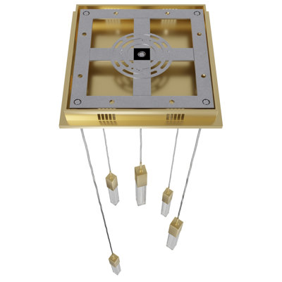 Boa Collection 5 Light Studded Glass Multi Port Pendant