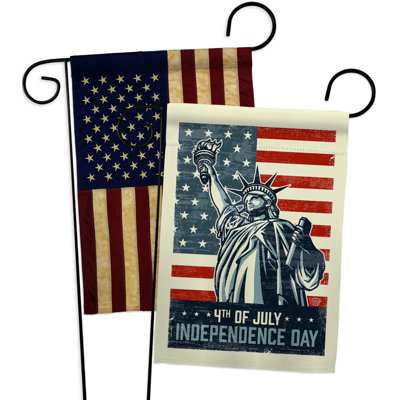 Drapeau de jardin en polyester 13 x 18,5 po Liberty
