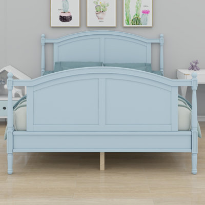 Classic Farmhouse Bed Frame with Curved Headboard & Footboard