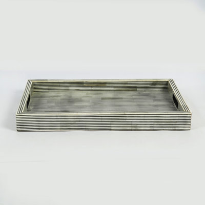 Plateau de service Pinstripe Bone Inlay
