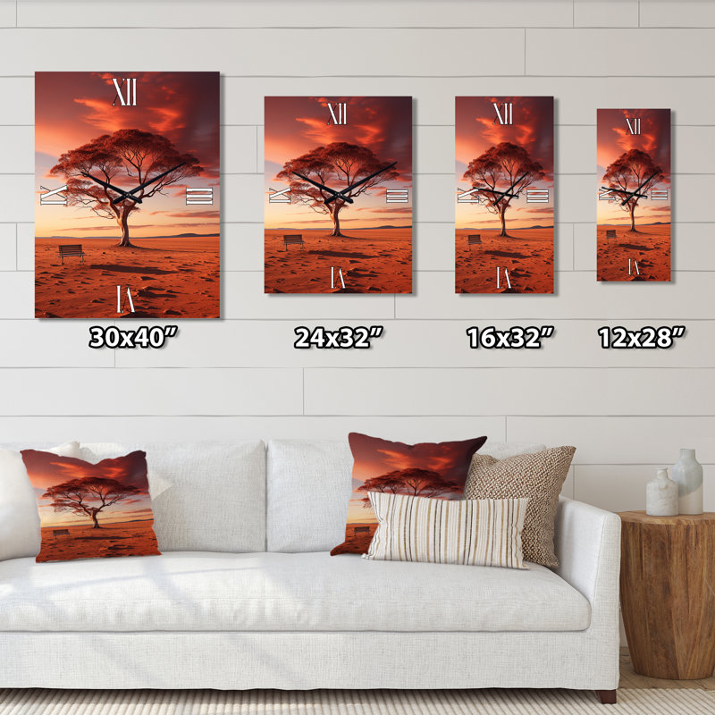 Horloge murale moderne Australie, H 32 po x l 24 po x P 1 po