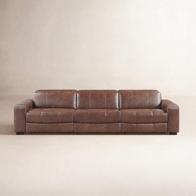 Rossi 126" Genuine Leather Modular Sofa