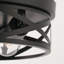 Plafonnier encastré tambour noir clair Marika