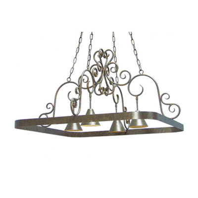 Celeste Metal Handcrafted Square Chandelier Pot Rack