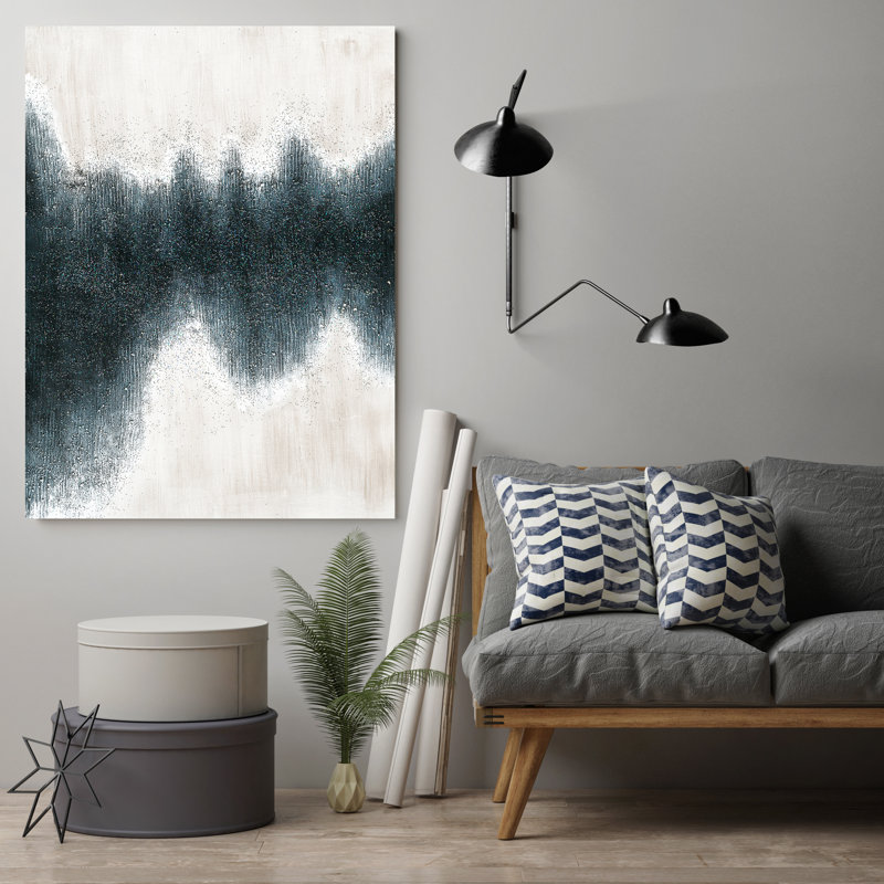 Peinture sur toile tendue, H 48 po x l 36 po x P 1,5 po