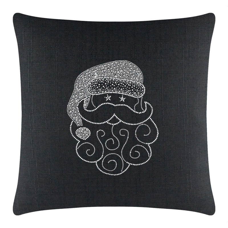 Coussin Sparkles Home Conception de Noël des Fêtes | Insertion de plumes | Lavable à la machine, Carré 20 po