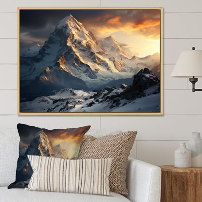 Winter Snowy Peaks Landscape I - Paysages, art mural, salon