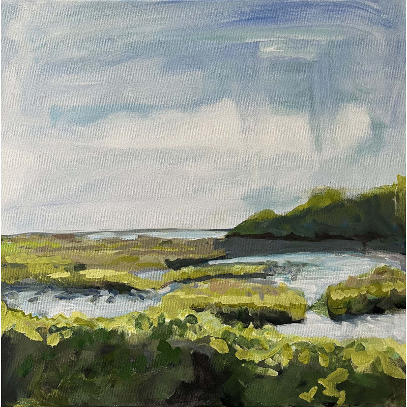 «Halsey Creek» par Katie Ré Scheidt, H 24 po x l 24 po, Toile tendue