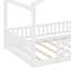 Structure de lit en bois avec clôture-1053917441