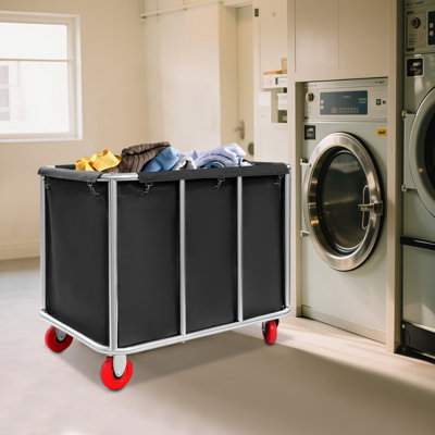 35.43X25.6X31.5” Commercial Laundry Cart With Wheels