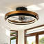 Ventilateur de plafond de style ferme avec lumière DEL Fandelier
