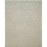 Hand Loomed Geometric Area Rug in Beige
