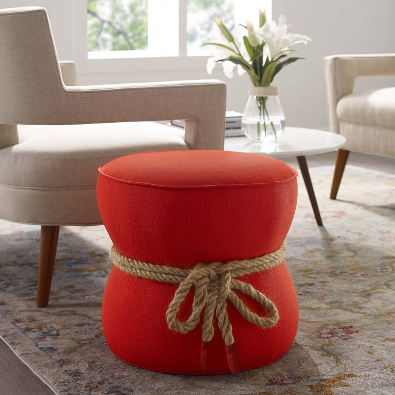 Repose-pieds Beat Nautical Rope, Polyester rouge atomique
