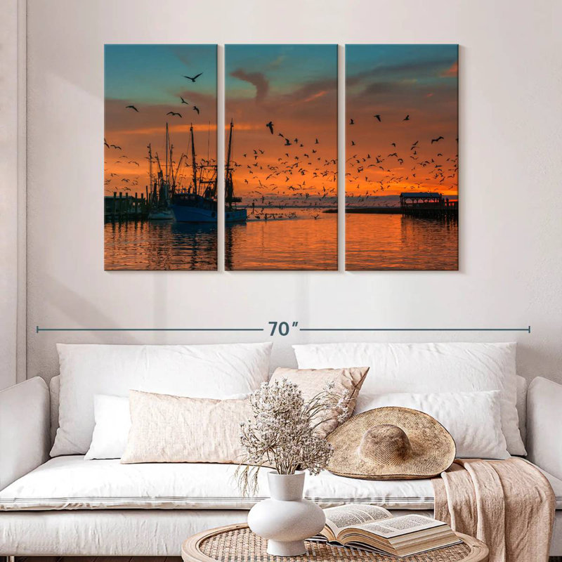 Mehar Shem Creek Ship, 32" H x 50" W