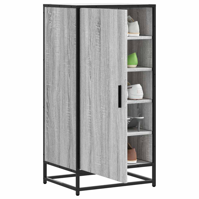 10 Pair Shoe Rack, Grey Sonoma