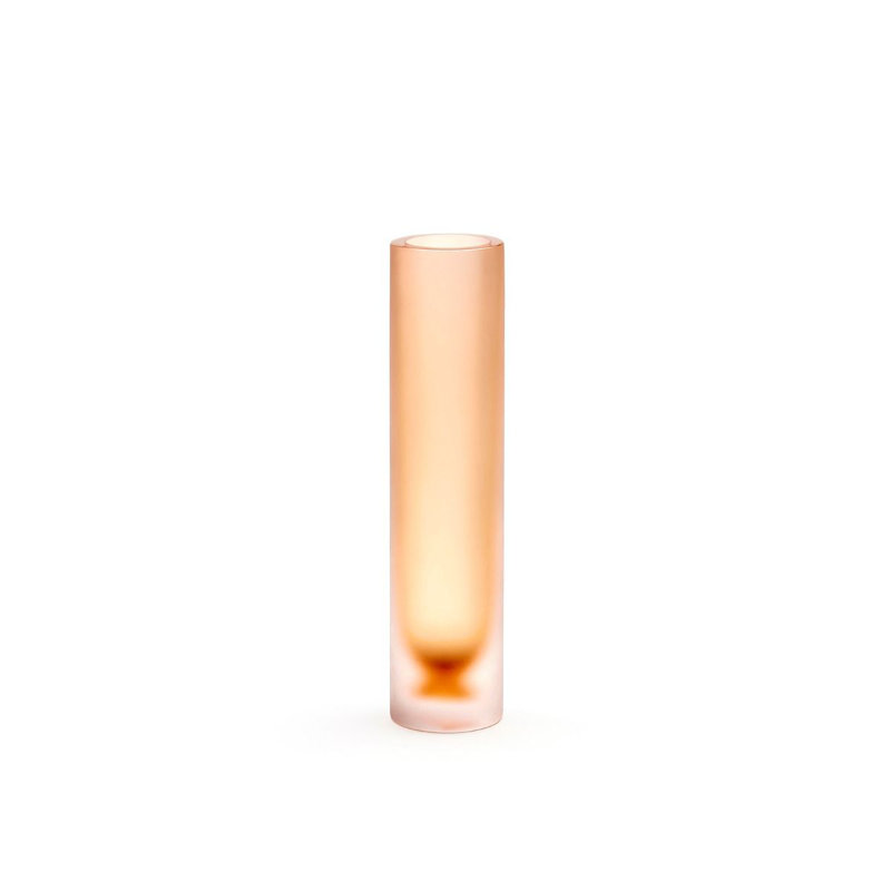 Lungo Handmade Glass Table Vase, Amber, 17.5" H x 4" W x 4" D