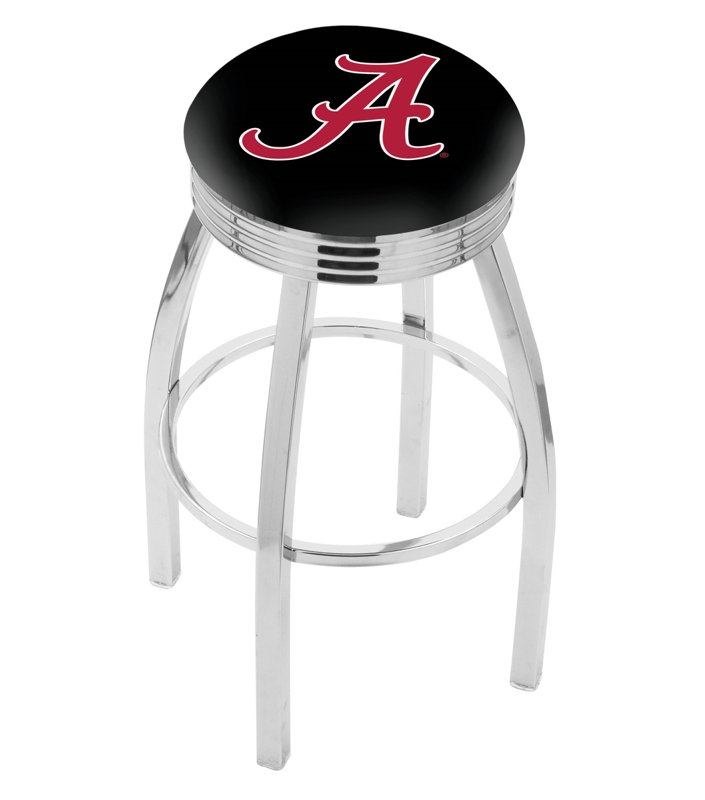 Tabouret de bar pivotant de 25 po NCAA, Alabama - "A"
