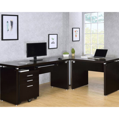 Rangement pour 3 bureaux - Finition cappuccino