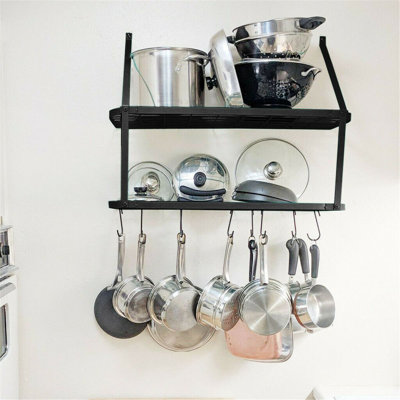 Metal Rectangle Wall Mounted Pot Rack