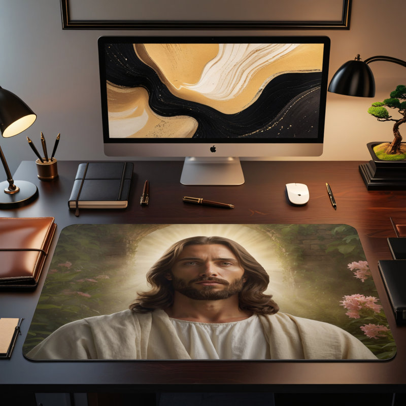 Polyester Desk Pad, 14.4x12.1