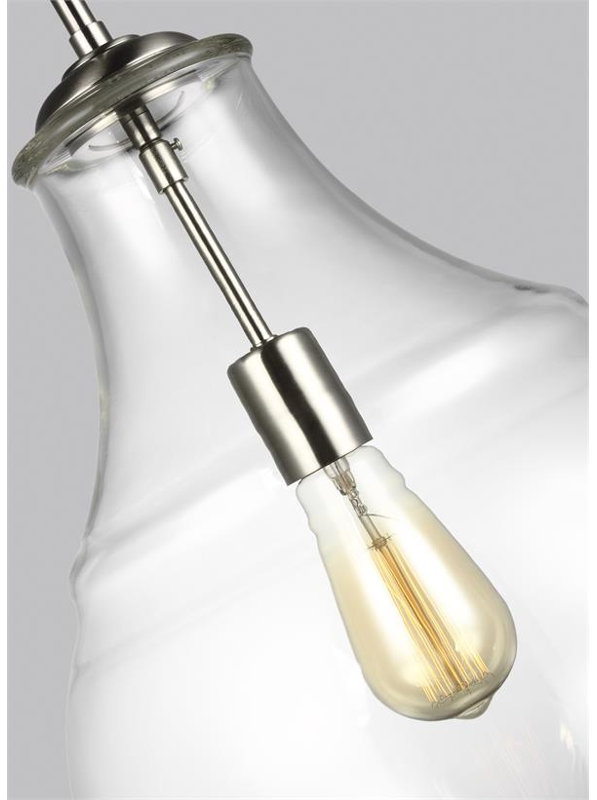 Luminaire suspendu à 1 lumière Seagrove, Nickel satiné
