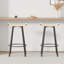 Tabourets de bar polyvalents à hauteur de comptoir avec tissage en PVC tissé à la main pour une utilisation intérieure et extérieure