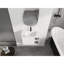 Meuble-lavabo blanc brillant avec lavabo en céramique