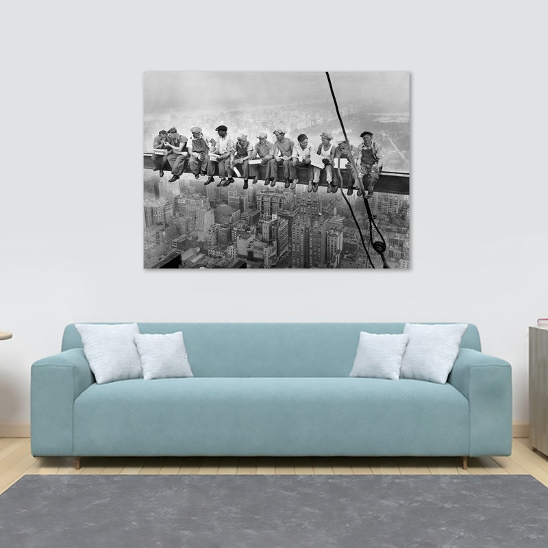 Lunch Atop Skyscraper - Wrapped Canvas Print, 30.5cm H x 40.6cm W x 3.8cm D