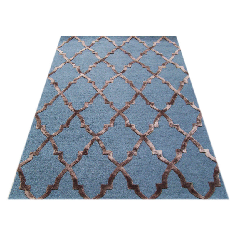 Kohinoor Geometric Wool Hand Woven Area Rug, Rectangle 250 x 300 cm