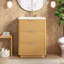 Meuble-lavabo de 24 po avec lavabo en céramique et rangement à fermeture en douceur
