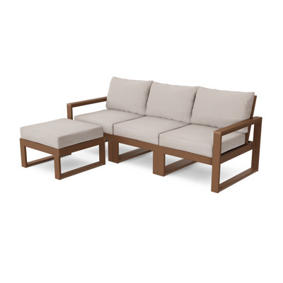 POLYWOOD EDGE Modular Deep Seating Set with Ottoman