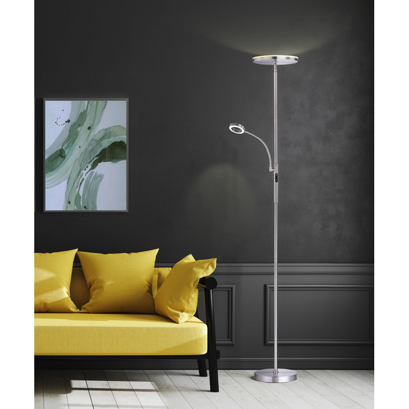 70'' LED Tree Floor Lamp, Satin Nickel