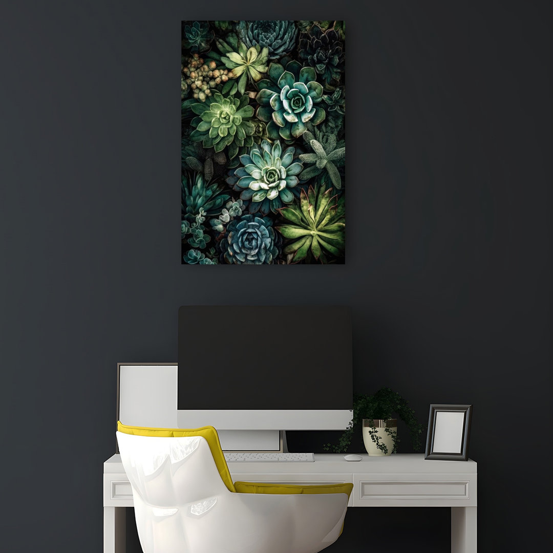 Botanical Succulent Collection Abstract Succulent Flower Nature Wall Art Print