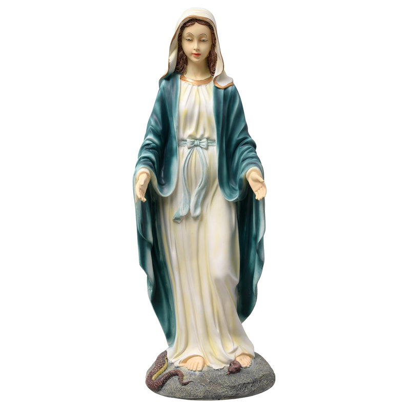 Virgin Mary on Snake Statue