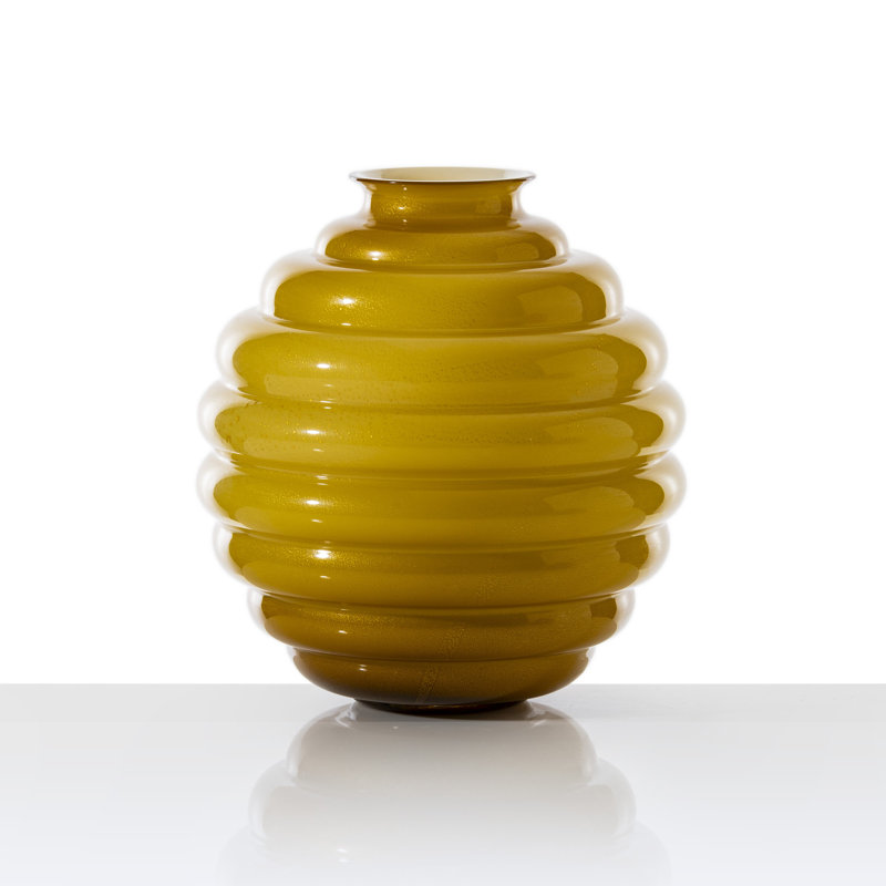 Deco Vase, White, 11.42" H x 10.24" W x 10.24" D